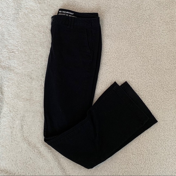 mossimo mid rise bootcut black pants